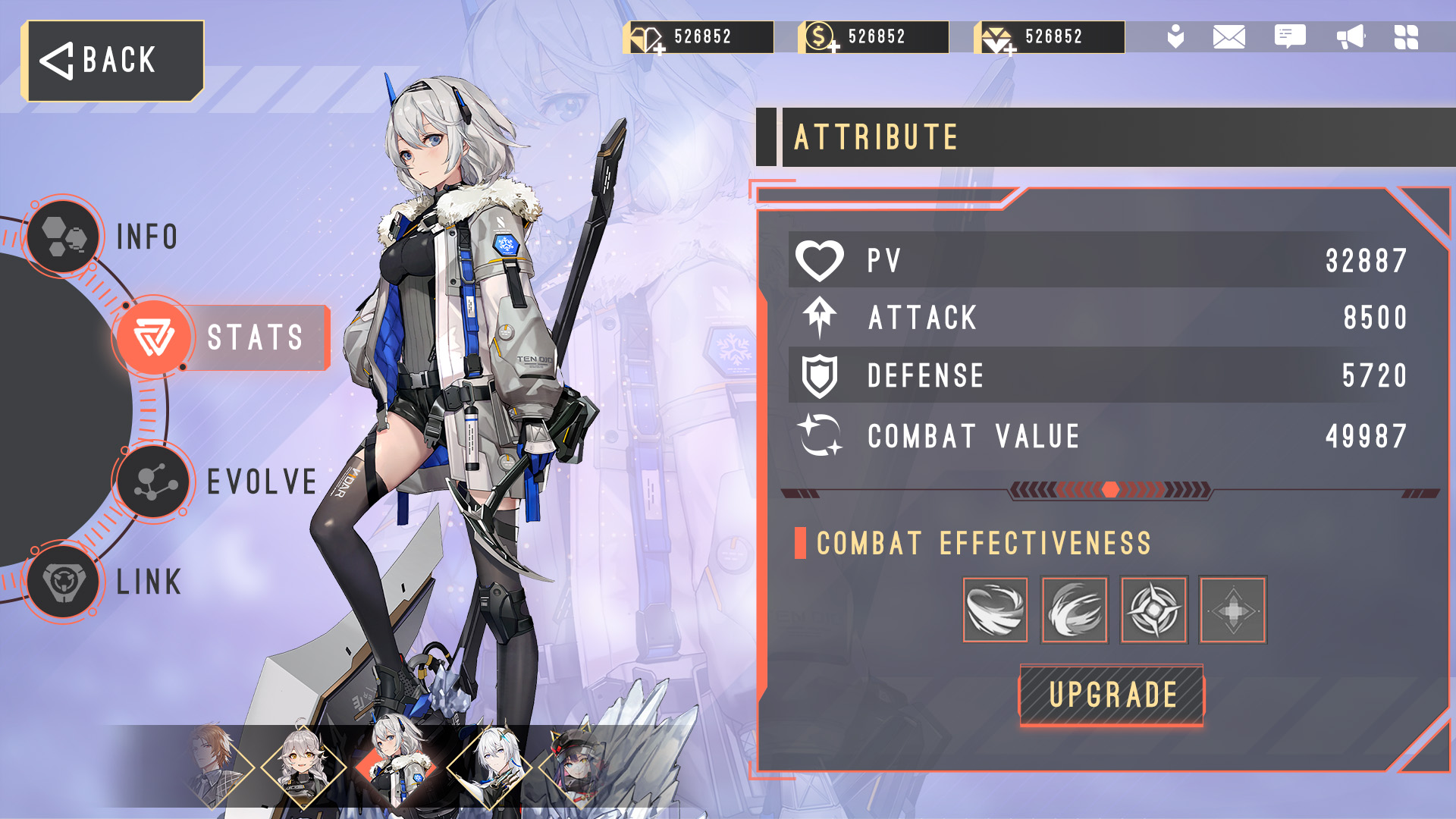 Character Info - Game